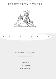 Poligrafi Vol. 21 No. 81/82 (2016): Identiteta Evrope