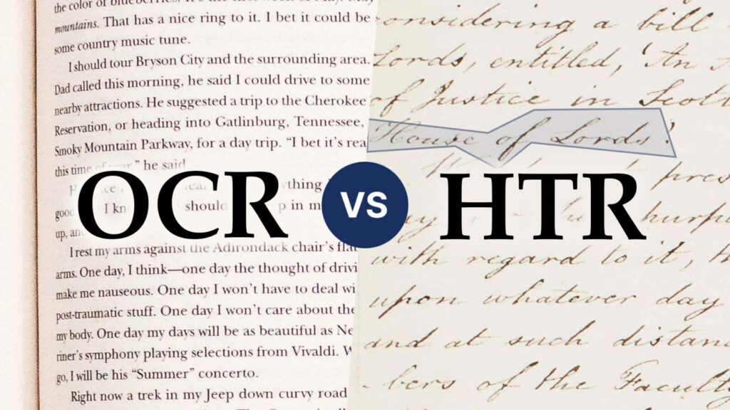 OCR vs HTR